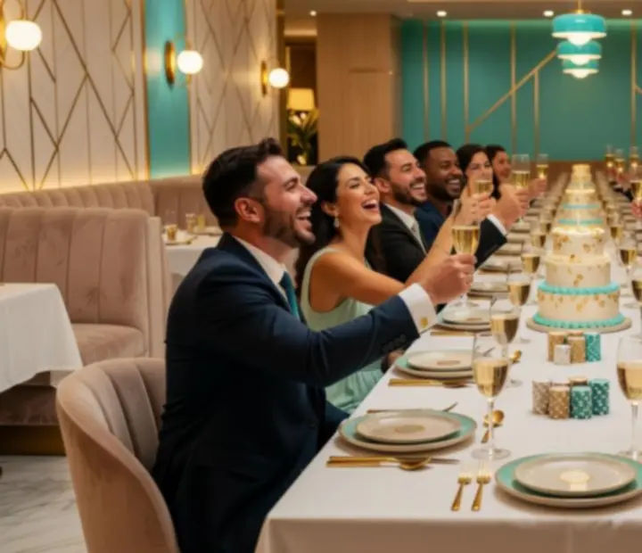 Skupinová rezervace pro společenskou akci v restauraci Dice Chips