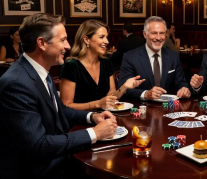 Společenský pokerový večer v restauraci Dice Chips